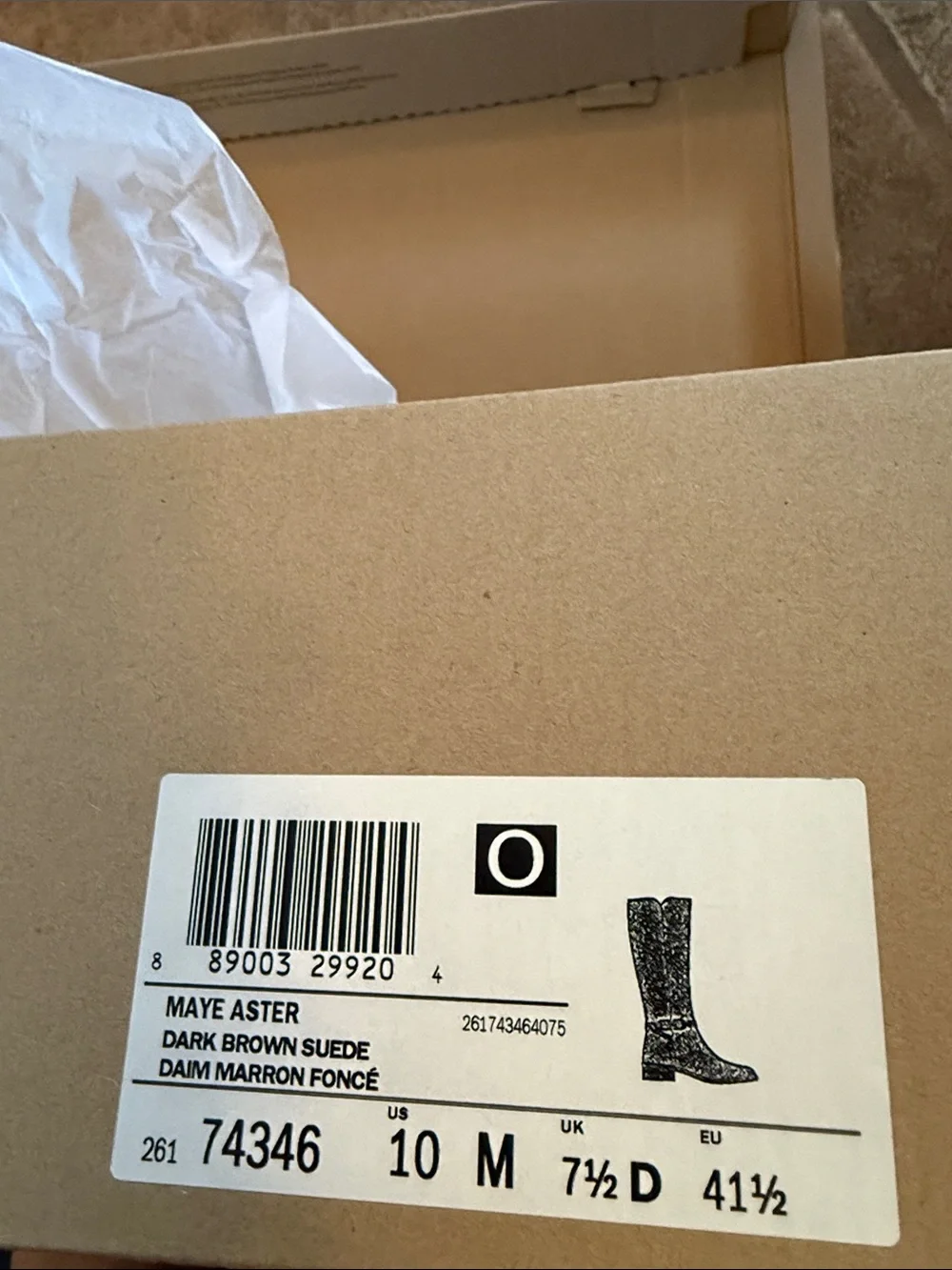 New Women's Brown Suede Knee-High Boots with Buckle by Clark’s